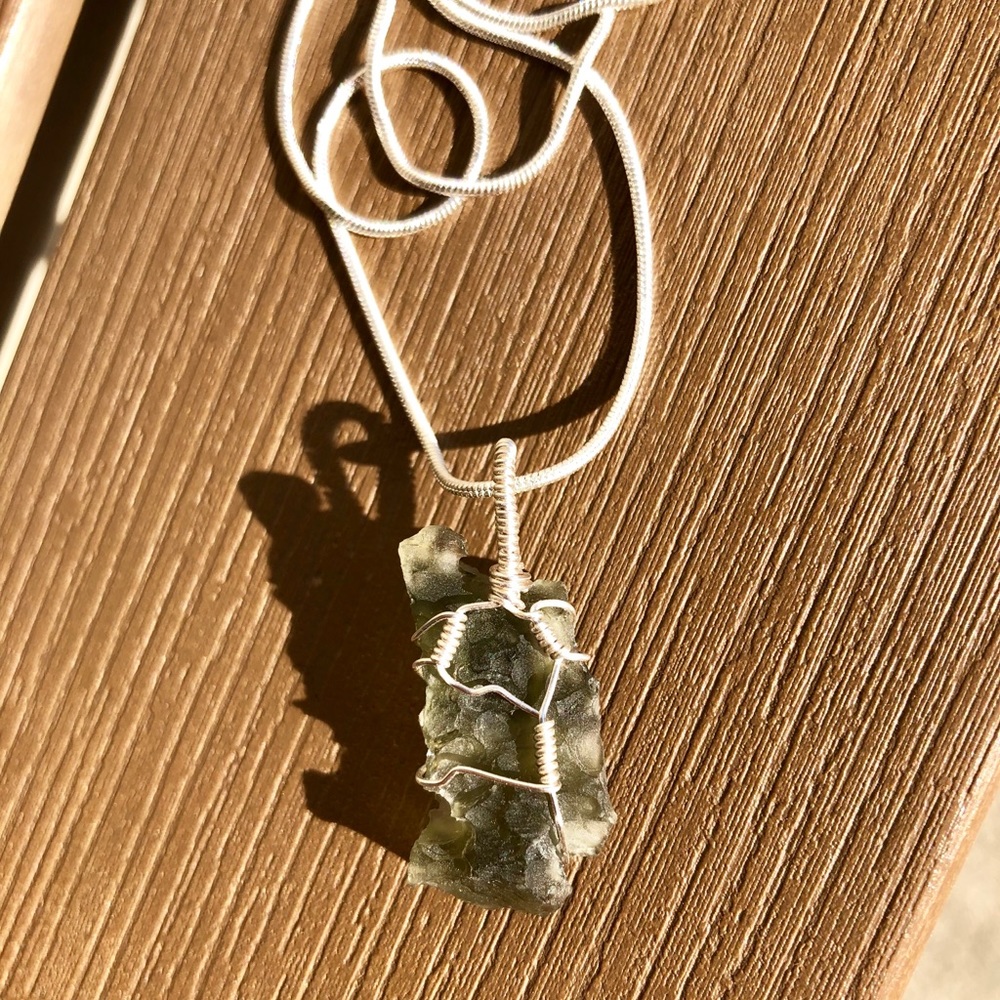 Authentic Moldavite Handmade Necklace!